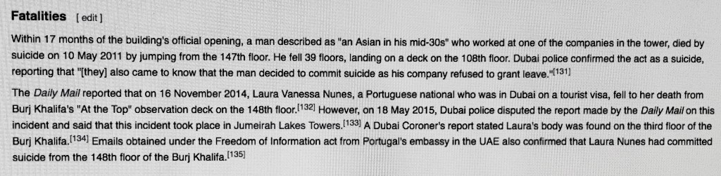 The article on the Burj Khalifa Wikipedia page on 17 April 2018, adjusted many times thereafter.